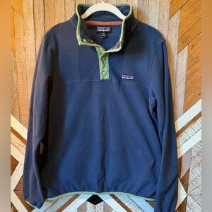 Patagonia Blue Fleece with Green Trim